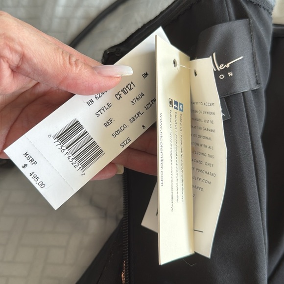 Nicole Miller Brand New Strapless Black and Copper Floral Dress - Picture 15 of 16